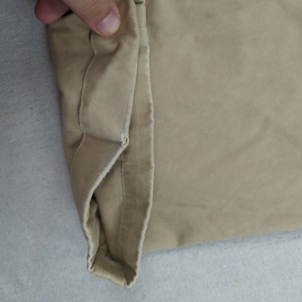 Vtg Polo Ralph Lauren Pants Men 36x30 Khaki Hammond Pleated Cuffed Preppy Office